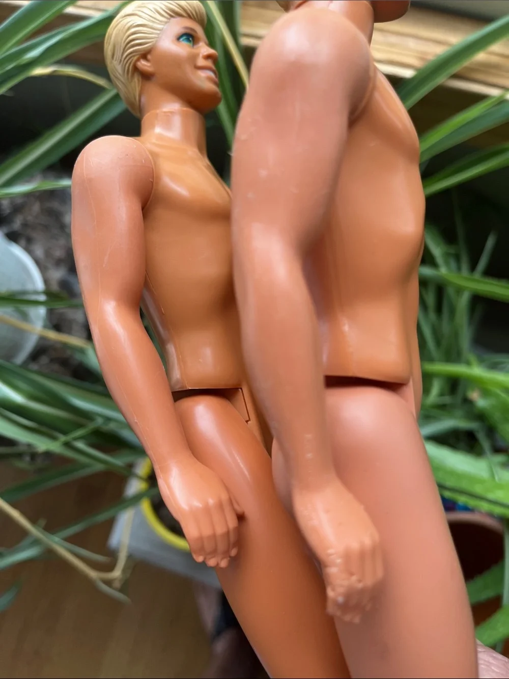 2 Vtg 80s ? Mattel Blonde KEN Dolls Naked Barbie Boyfriend *READ*